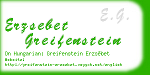 erzsebet greifenstein business card