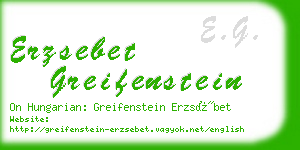 erzsebet greifenstein business card